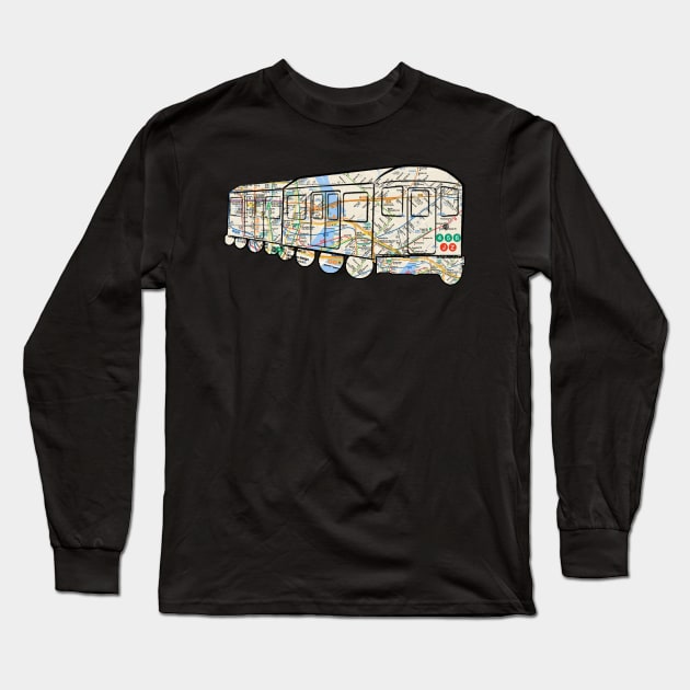 NYC subway car Long Sleeve T-Shirt by Hook Ink